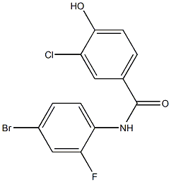 N-(4-bromo-2-fluorophenyl)-3-chloro-4-hydroxybenzamide Struktur