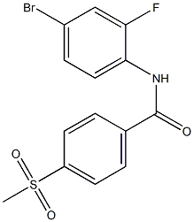 N-(4-bromo-2-fluorophenyl)-4-methanesulfonylbenzamide Struktur