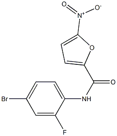 N-(4-bromo-2-fluorophenyl)-5-nitro-2-furamide Struktur