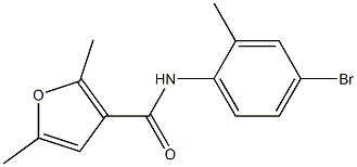 N-(4-bromo-2-methylphenyl)-2,5-dimethyl-3-furamide Struktur