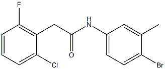 N-(4-bromo-3-methylphenyl)-2-(2-chloro-6-fluorophenyl)acetamide Struktur