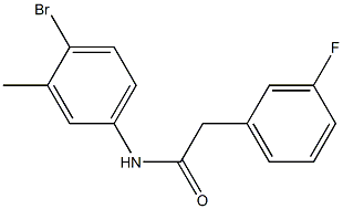 N-(4-bromo-3-methylphenyl)-2-(3-fluorophenyl)acetamide Struktur