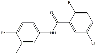 N-(4-bromo-3-methylphenyl)-5-chloro-2-fluorobenzamide Struktur