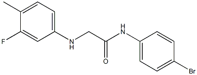 N-(4-bromophenyl)-2-[(3-fluoro-4-methylphenyl)amino]acetamide Struktur