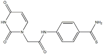 N-(4-carbamothioylphenyl)-2-(2,4-dioxo-1,2,3,4-tetrahydropyrimidin-1-yl)acetamide Struktur