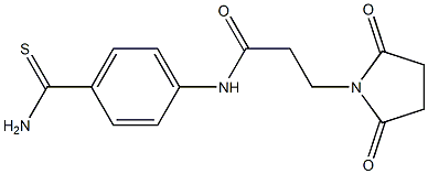 N-(4-carbamothioylphenyl)-3-(2,5-dioxopyrrolidin-1-yl)propanamide Struktur