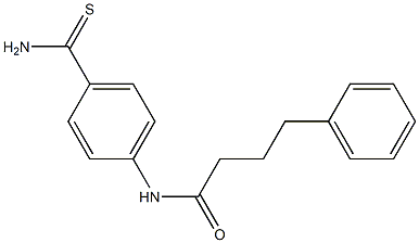 N-(4-carbamothioylphenyl)-4-phenylbutanamide Struktur