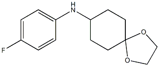 N-(4-fluorophenyl)-1,4-dioxaspiro[4.5]decan-8-amine Struktur