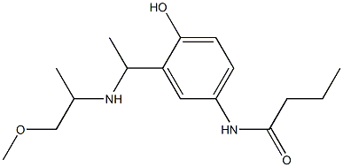 N-(4-hydroxy-3-{1-[(1-methoxypropan-2-yl)amino]ethyl}phenyl)butanamide Struktur