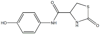 N-(4-hydroxyphenyl)-2-oxo-1,3-thiazolidine-4-carboxamide Struktur