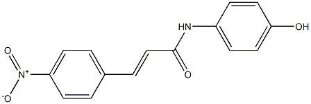 N-(4-hydroxyphenyl)-3-(4-nitrophenyl)prop-2-enamide Struktur