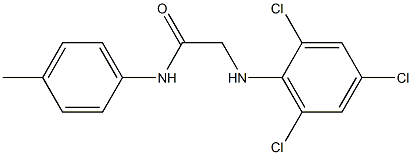 N-(4-methylphenyl)-2-[(2,4,6-trichlorophenyl)amino]acetamide Struktur