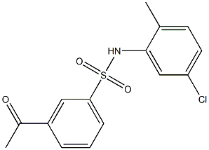 N-(5-chloro-2-methylphenyl)-3-acetylbenzene-1-sulfonamide Struktur