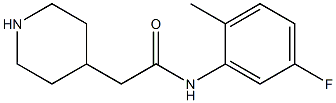 N-(5-fluoro-2-methylphenyl)-2-piperidin-4-ylacetamide Struktur