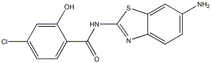 N-(6-amino-1,3-benzothiazol-2-yl)-4-chloro-2-hydroxybenzamide Struktur