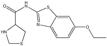 N-(6-ethoxy-1,3-benzothiazol-2-yl)-1,3-thiazolidine-4-carboxamide Struktur