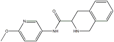 N-(6-methoxypyridin-3-yl)-1,2,3,4-tetrahydroisoquinoline-3-carboxamide Struktur