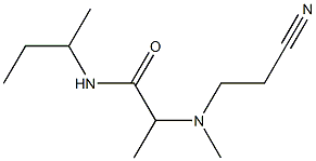 N-(butan-2-yl)-2-[(2-cyanoethyl)(methyl)amino]propanamide Struktur