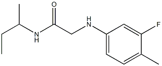 N-(butan-2-yl)-2-[(3-fluoro-4-methylphenyl)amino]acetamide Struktur