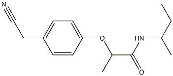 N-(butan-2-yl)-2-[4-(cyanomethyl)phenoxy]propanamide Struktur