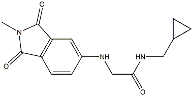 N-(cyclopropylmethyl)-2-[(2-methyl-1,3-dioxo-2,3-dihydro-1H-isoindol-5-yl)amino]acetamide Struktur