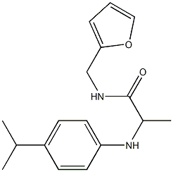 N-(furan-2-ylmethyl)-2-{[4-(propan-2-yl)phenyl]amino}propanamide Struktur