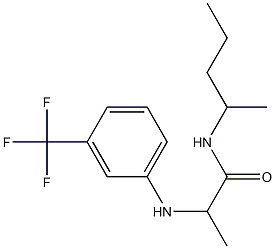 N-(pentan-2-yl)-2-{[3-(trifluoromethyl)phenyl]amino}propanamide Struktur