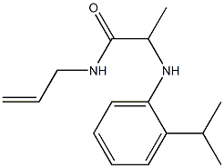 N-(prop-2-en-1-yl)-2-{[2-(propan-2-yl)phenyl]amino}propanamide Struktur