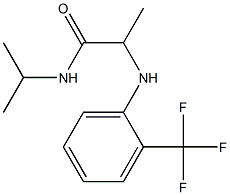 N-(propan-2-yl)-2-{[2-(trifluoromethyl)phenyl]amino}propanamide Struktur