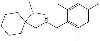 N,N-dimethyl-1-({[(2,4,6-trimethylphenyl)methyl]amino}methyl)cyclohexan-1-amine Struktur