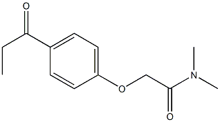 N,N-dimethyl-2-(4-propionylphenoxy)acetamide Struktur