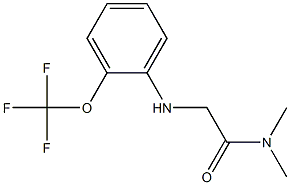 N,N-dimethyl-2-{[2-(trifluoromethoxy)phenyl]amino}acetamide Struktur