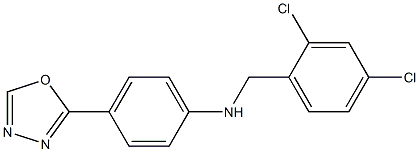 N-[(2,4-dichlorophenyl)methyl]-4-(1,3,4-oxadiazol-2-yl)aniline Struktur