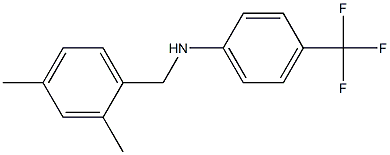 N-[(2,4-dimethylphenyl)methyl]-4-(trifluoromethyl)aniline Struktur