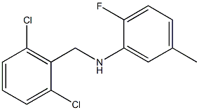 N-[(2,6-dichlorophenyl)methyl]-2-fluoro-5-methylaniline Struktur