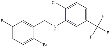 N-[(2-bromo-5-fluorophenyl)methyl]-2-chloro-5-(trifluoromethyl)aniline Struktur