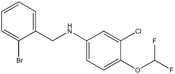 N-[(2-bromophenyl)methyl]-3-chloro-4-(difluoromethoxy)aniline Struktur