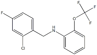 N-[(2-chloro-4-fluorophenyl)methyl]-2-(trifluoromethoxy)aniline Struktur