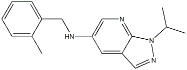 N-[(2-methylphenyl)methyl]-1-(propan-2-yl)-1H-pyrazolo[3,4-b]pyridin-5-amine Struktur