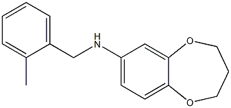 N-[(2-methylphenyl)methyl]-3,4-dihydro-2H-1,5-benzodioxepin-7-amine Struktur