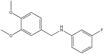 N-[(3,4-dimethoxyphenyl)methyl]-3-fluoroaniline Struktur