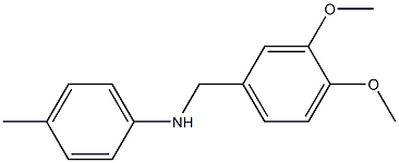 N-[(3,4-dimethoxyphenyl)methyl]-4-methylaniline Struktur