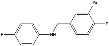 N-[(3-bromo-4-fluorophenyl)methyl]-4-fluoroaniline Struktur