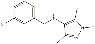 N-[(3-chlorophenyl)methyl]-1,3,5-trimethyl-1H-pyrazol-4-amine Struktur