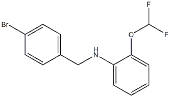 N-[(4-bromophenyl)methyl]-2-(difluoromethoxy)aniline Struktur