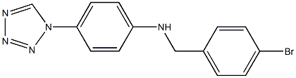 N-[(4-bromophenyl)methyl]-4-(1H-1,2,3,4-tetrazol-1-yl)aniline Struktur