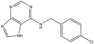 N-[(4-chlorophenyl)methyl]-7H-purin-6-amine Struktur