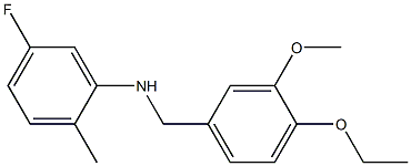 N-[(4-ethoxy-3-methoxyphenyl)methyl]-5-fluoro-2-methylaniline Struktur