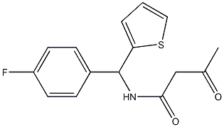 N-[(4-fluorophenyl)(thiophen-2-yl)methyl]-3-oxobutanamide Struktur