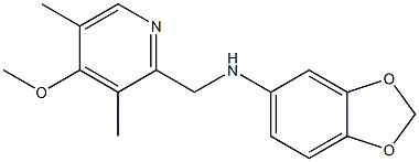 N-[(4-methoxy-3,5-dimethylpyridin-2-yl)methyl]-2H-1,3-benzodioxol-5-amine Struktur